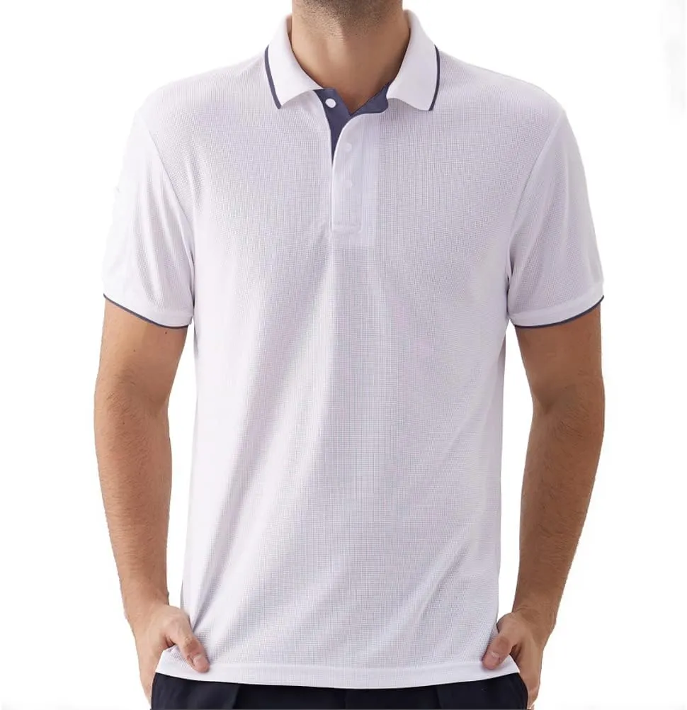 3 Pack Mens Polo Shirts Summer Quick Dry T-Shirt Slim Fit Short Sleeve Casual Sports Workout Golf Tees