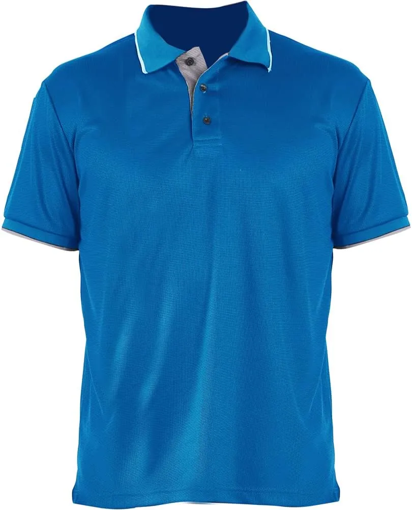 3 Pack Mens Polo Shirts Summer Quick Dry T-Shirt Slim Fit Short Sleeve Casual Sports Workout Golf Tees