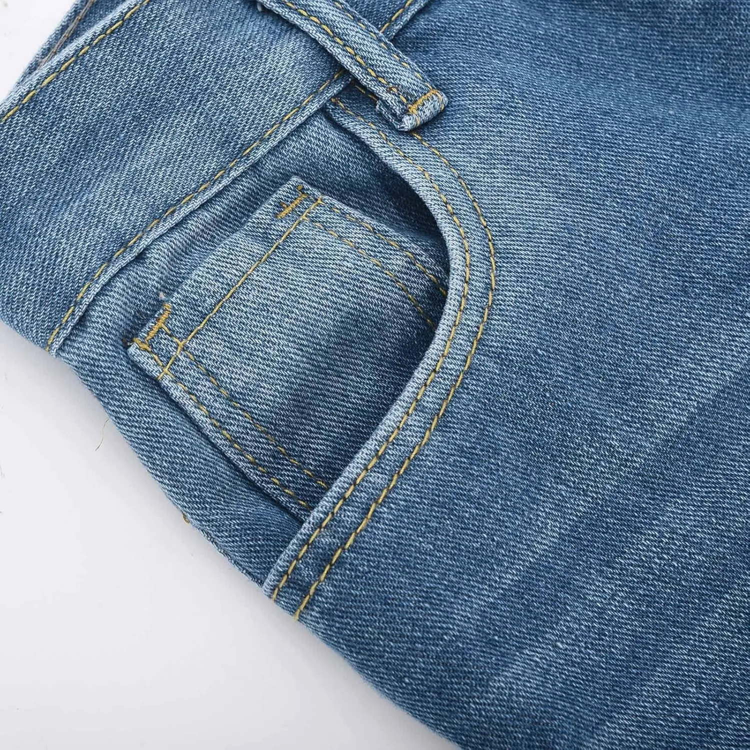 4th of July Women Star Stripe Patriotic Ripped Denim Shorts Summer Frayed Rolled Hem Stretch Button Fly Jean Shorts