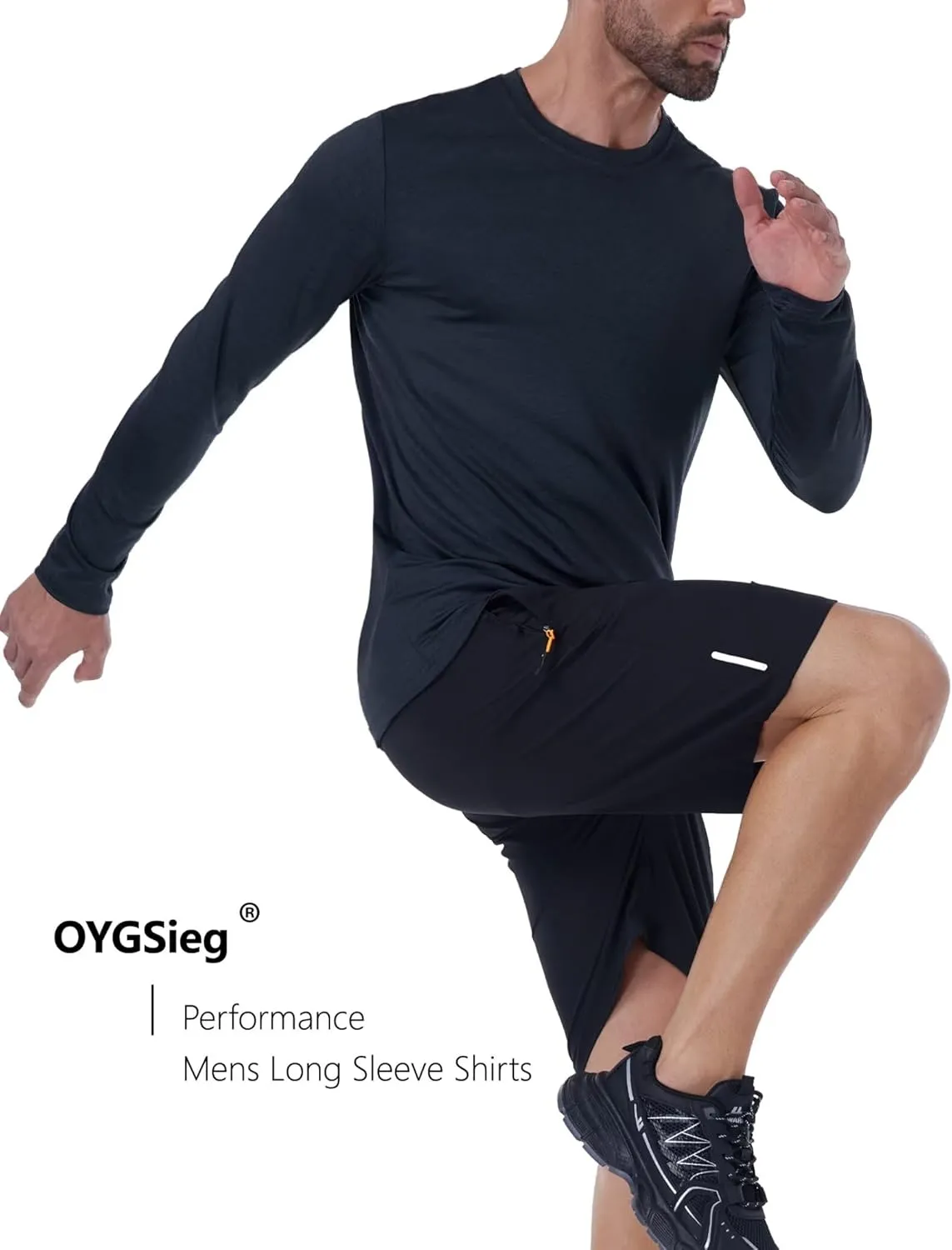 7 Pack Long Sleeve Shirts for Men Moisture Wicking Sun Protection UV UPF 50  SPF Performance Quick Dry T-Shirt for Casual