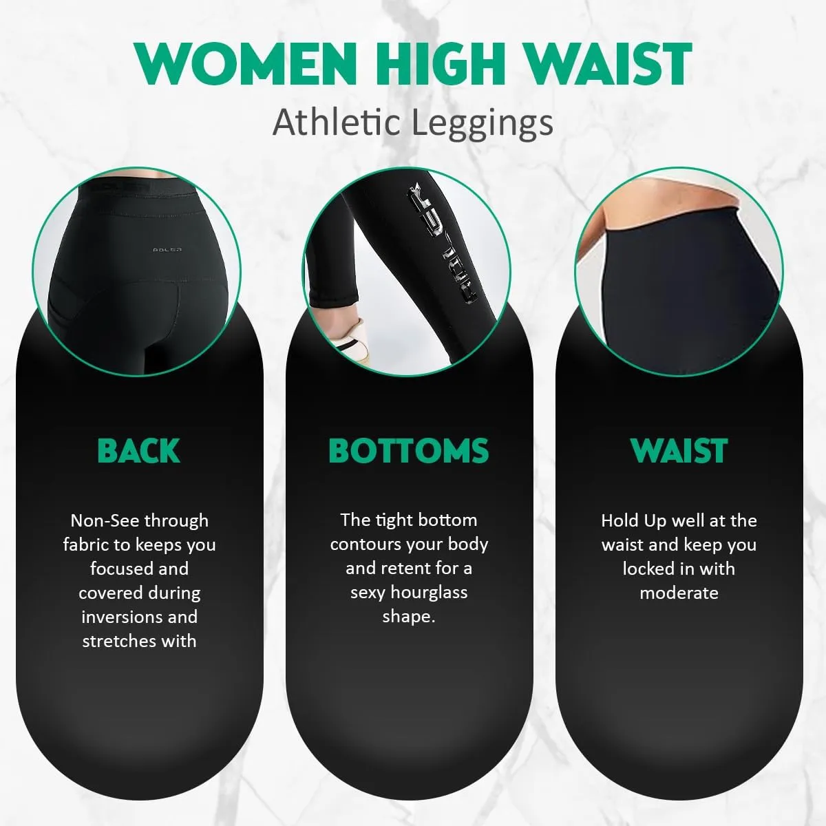 ADLER Yoga Pants Women Compression Leggings