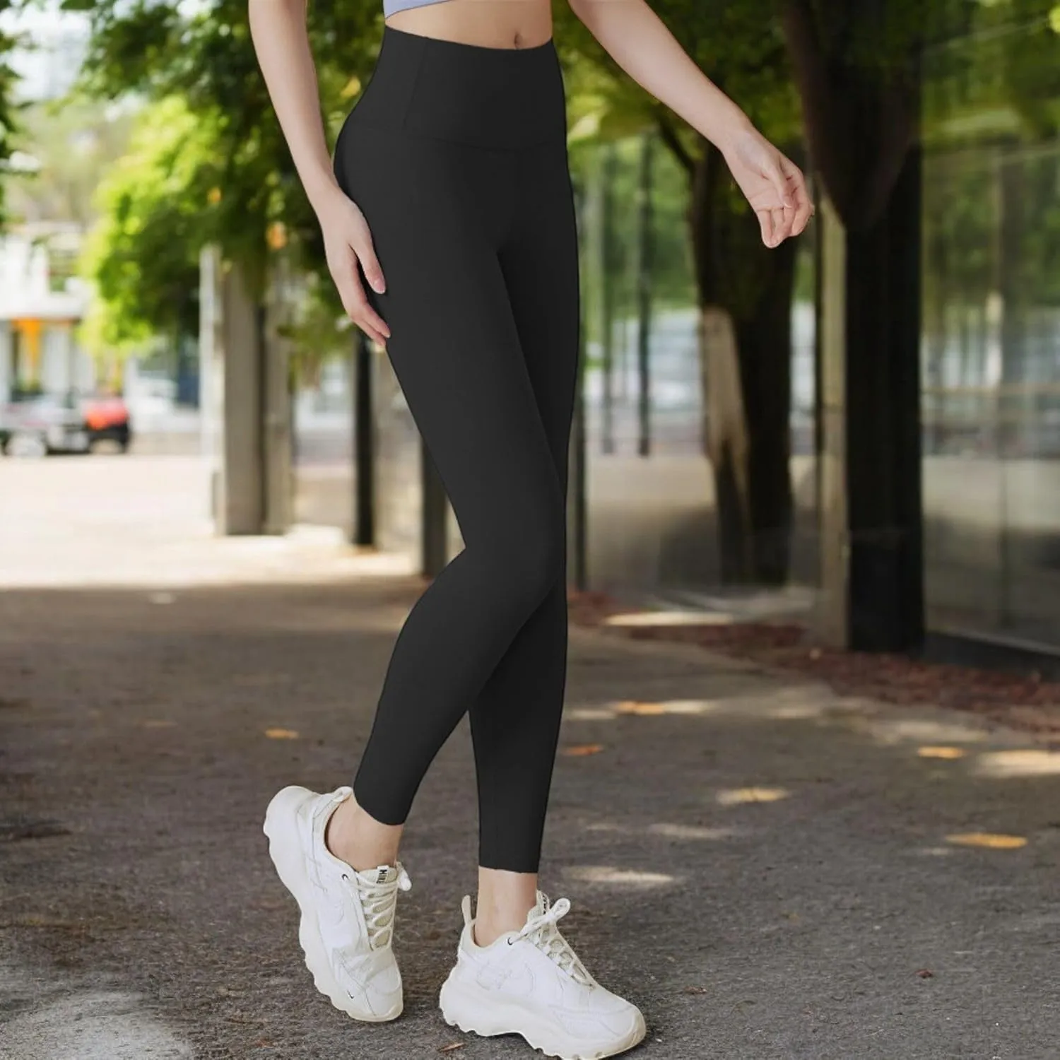 Anna-Kaci Women's High Waist Compression Leggings with Full Coverage