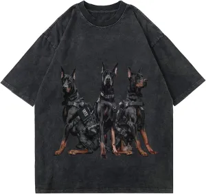 Arssm Men's Graphic Tees Shirt Unisex Cotton Oversized T-Shirt Short Sleeve Vintage Streetwear Y2K Acid Washed Tops