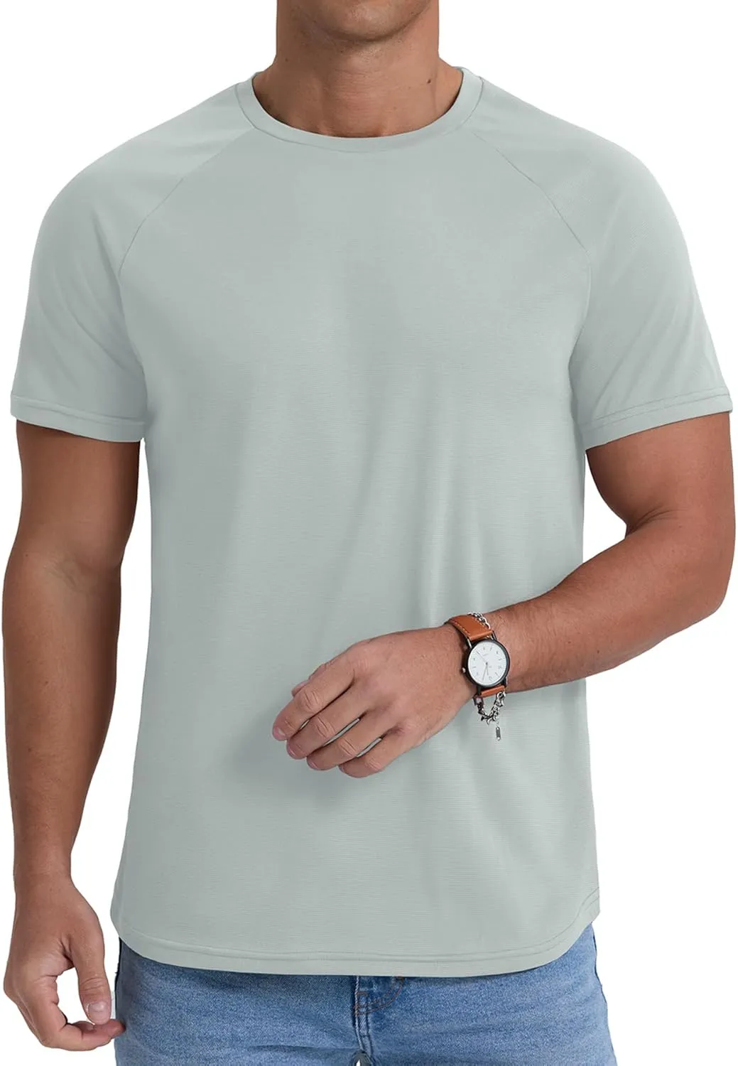 Askdeer Men's Quick Dry T-Shirt Short Sleeve Lightweight Workout Running Athletic Tee Shirts