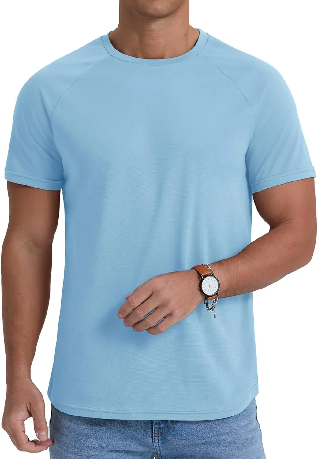Askdeer Men's Quick Dry T-Shirt Short Sleeve Lightweight Workout Running Athletic Tee Shirts