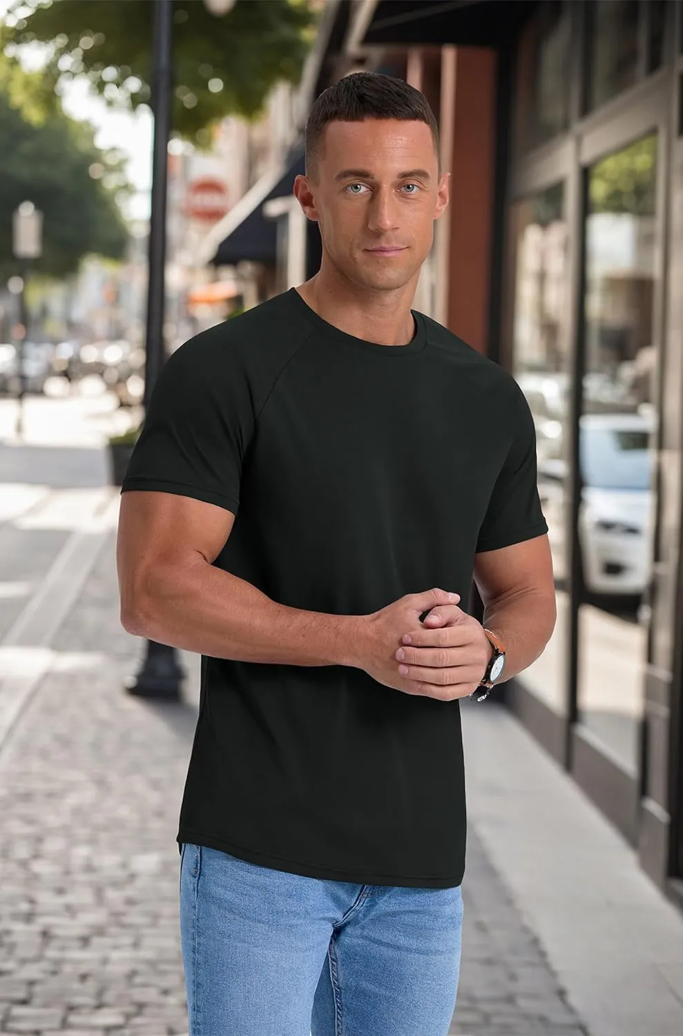 Askdeer Men's Quick Dry T-Shirt Short Sleeve Lightweight Workout Running Athletic Tee Shirts