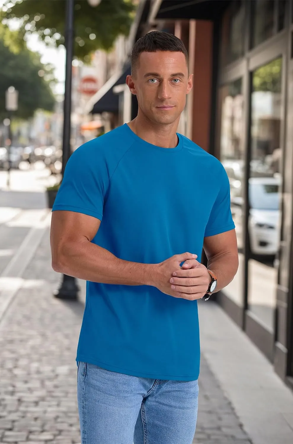 Askdeer Men's Quick Dry T-Shirt Short Sleeve Lightweight Workout Running Athletic Tee Shirts