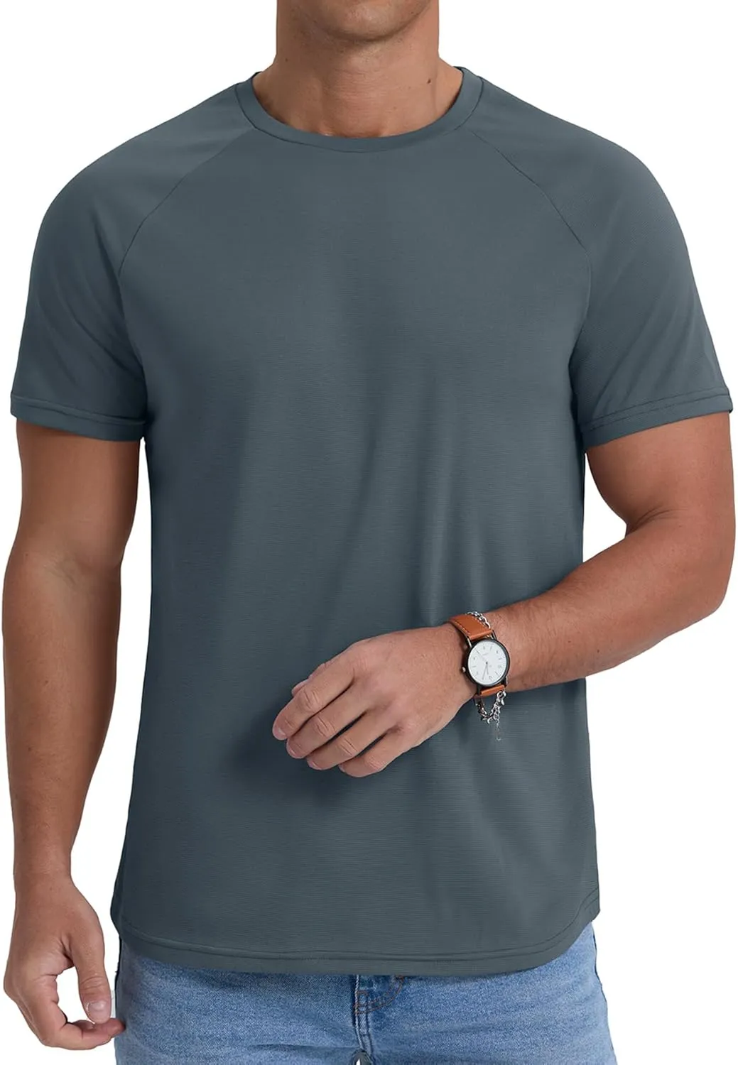 Askdeer Men's Quick Dry T-Shirt Short Sleeve Lightweight Workout Running Athletic Tee Shirts
