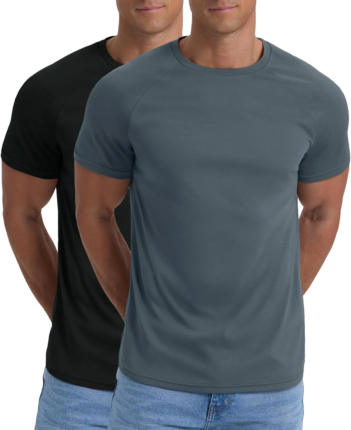 Askdeer Men's Quick Dry T-Shirt Short Sleeve Lightweight Workout Running Athletic Tee Shirts