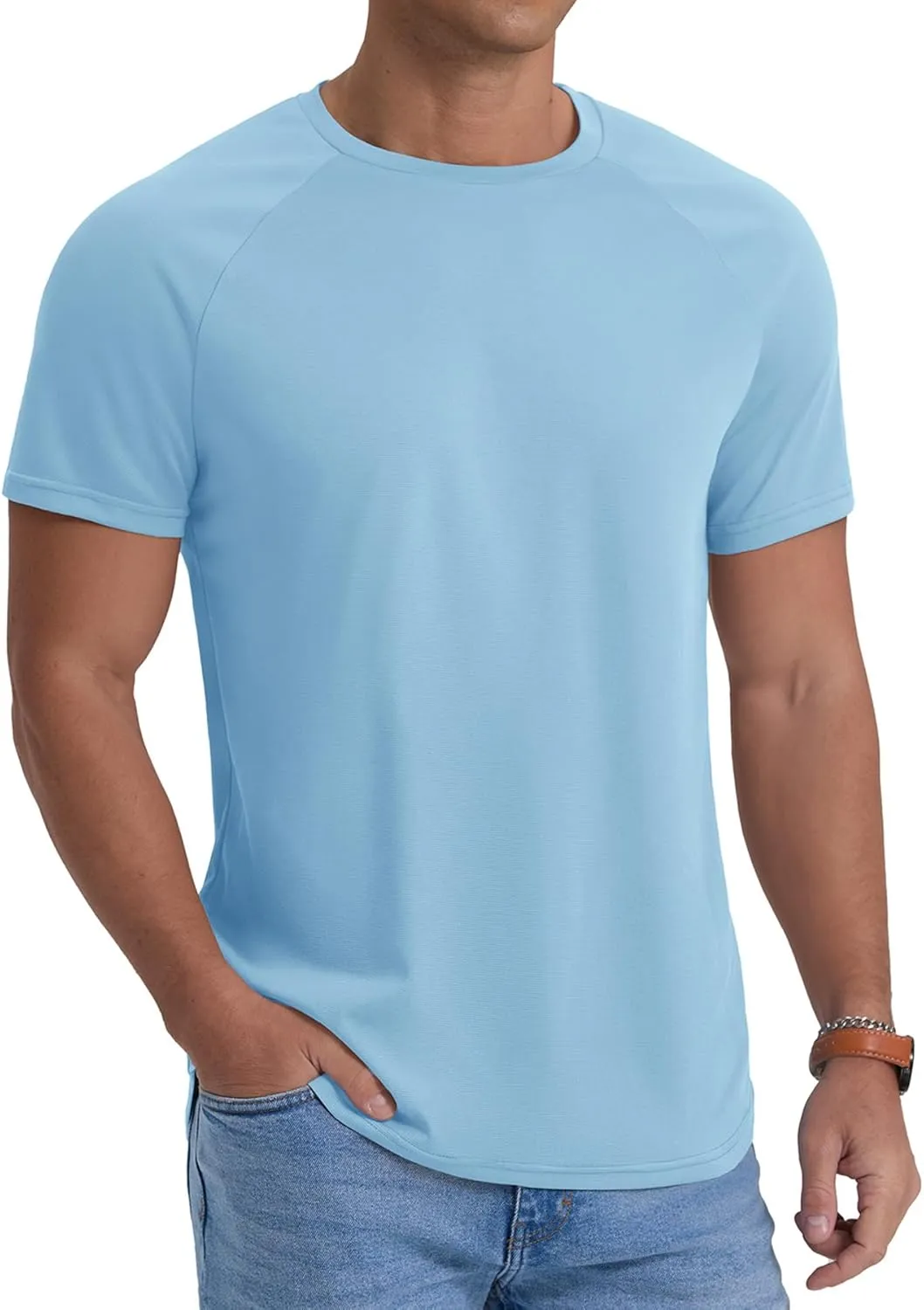 Askdeer Men's Quick Dry T-Shirt Short Sleeve Lightweight Workout Running Athletic Tee Shirts
