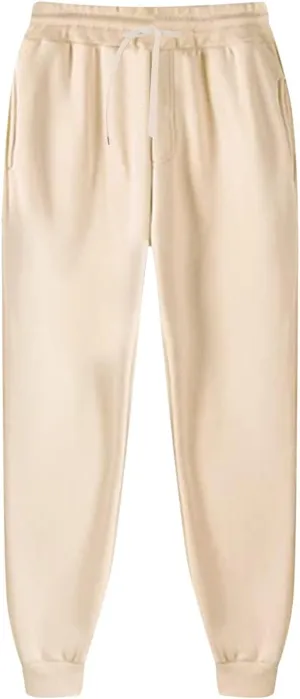 Baggy Sweatpants Men Drawstring Fleece Jogger Sweatpants Sherpa Lined Athletic Sweatpants Warm Workout Track Pants