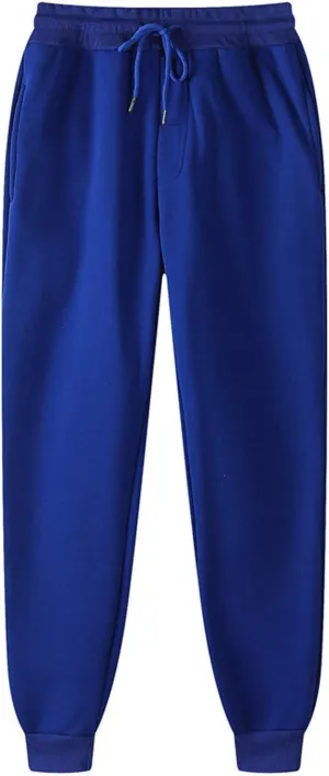 Baggy Sweatpants Men Drawstring Fleece Jogger Sweatpants Sherpa Lined Athletic Sweatpants Warm Workout Track Pants
