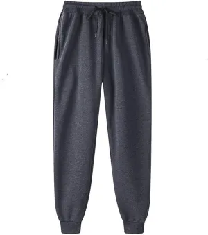 Baggy Sweatpants Men Drawstring Fleece Jogger Sweatpants Sherpa Lined Athletic Sweatpants Warm Workout Track Pants