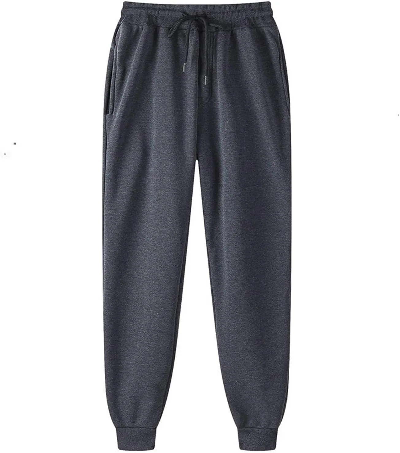 Baggy Sweatpants Men Drawstring Fleece Jogger Sweatpants Sherpa Lined Athletic Sweatpants Warm Workout Track Pants
