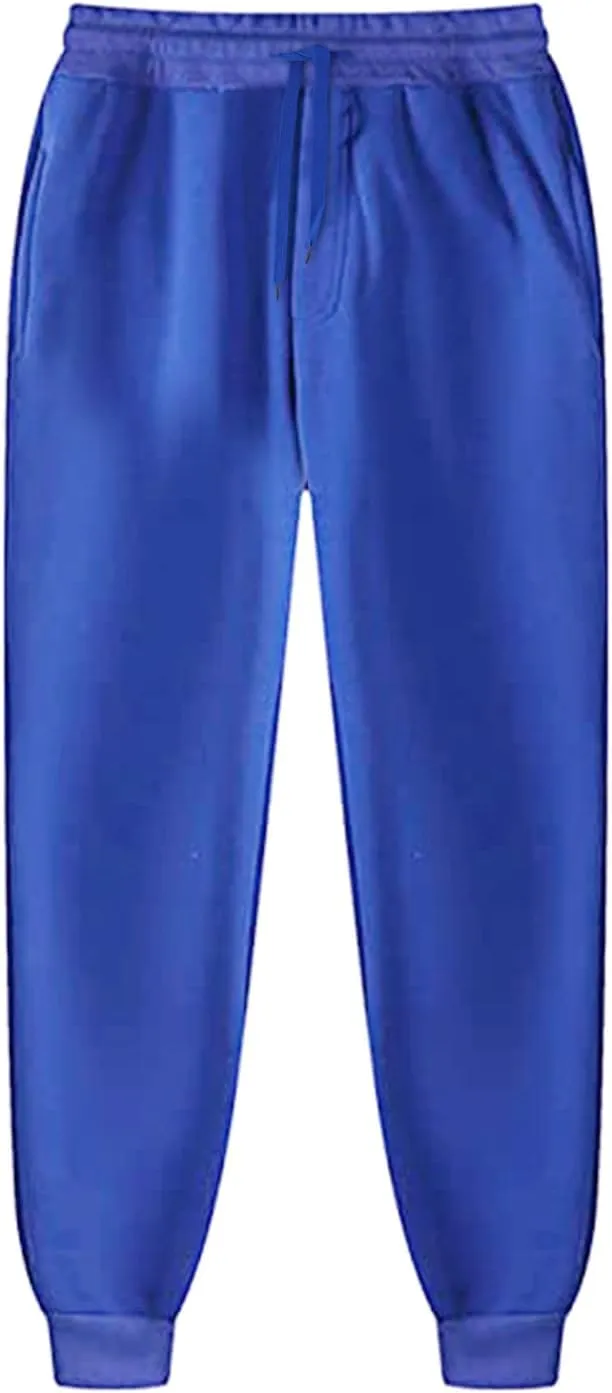 Baggy Sweatpants Men Drawstring Fleece Jogger Sweatpants Sherpa Lined Athletic Sweatpants Warm Workout Track Pants