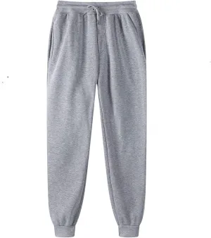Baggy Sweatpants Men Drawstring Fleece Jogger Sweatpants Sherpa Lined Athletic Sweatpants Warm Workout Track Pants