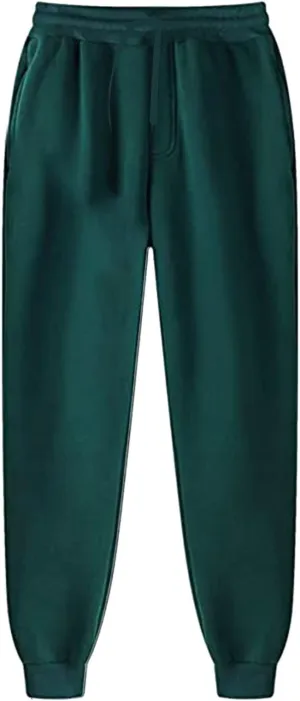 Baggy Sweatpants Men Drawstring Fleece Jogger Sweatpants Sherpa Lined Athletic Sweatpants Warm Workout Track Pants