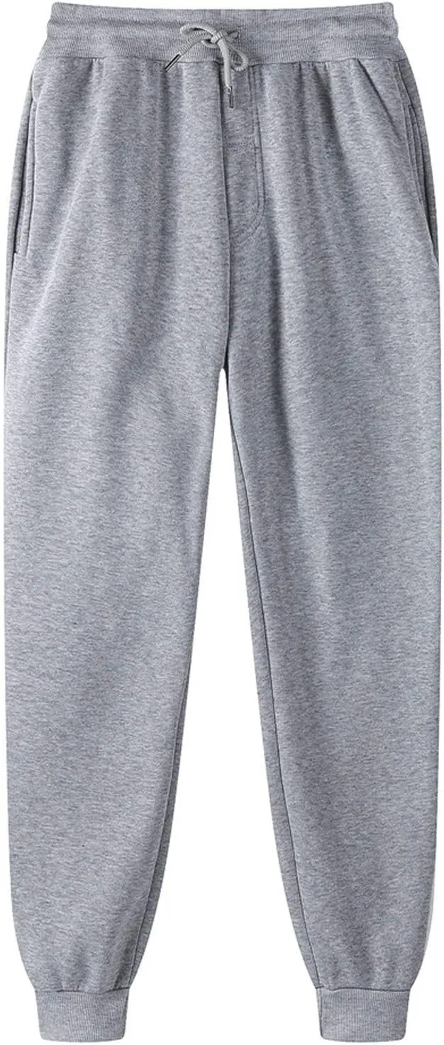 Baggy Sweatpants Men Drawstring Fleece Jogger Sweatpants Sherpa Lined Athletic Sweatpants Warm Workout Track Pants