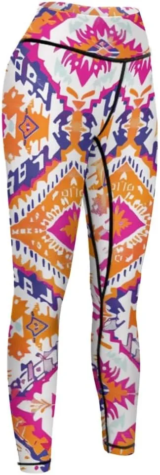 Bandhnu Print Plus Size Yoga Pants Tummy Control Yoga Pants Christmas Leggings Petite Length Stretch Women