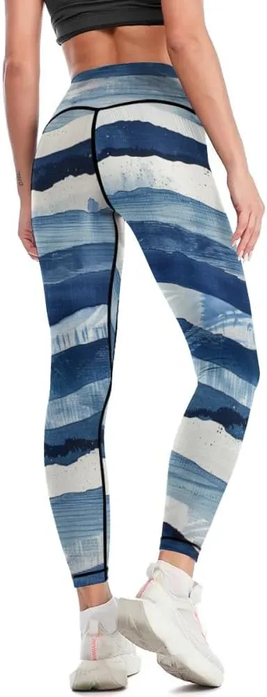 Bandhnu Print Plus Size Yoga Pants Tummy Control Yoga Pants Christmas Leggings Petite Length Stretch Women