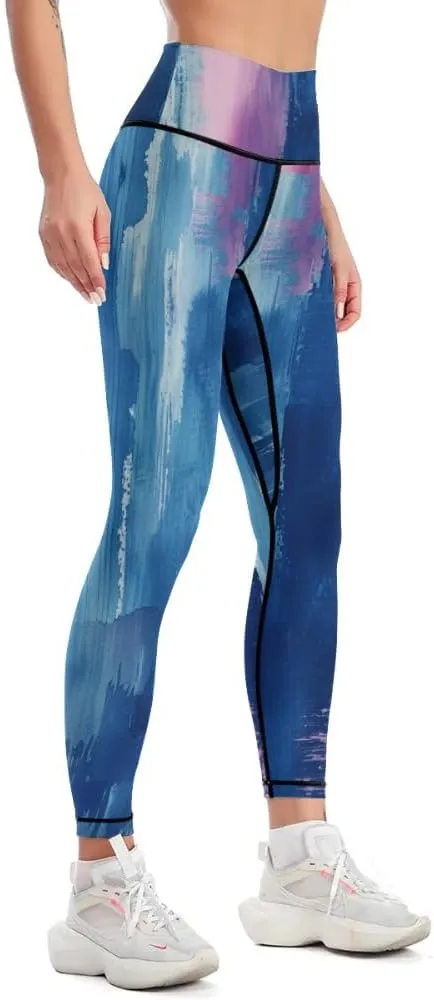 Bandhnu Print Plus Size Yoga Pants Tummy Control Yoga Pants Christmas Leggings Petite Length Stretch Women