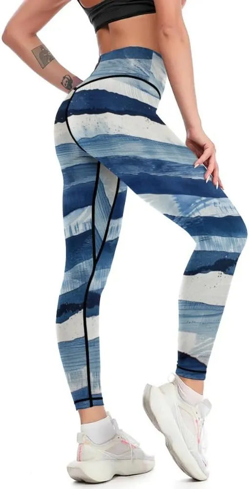 Bandhnu Print Plus Size Yoga Pants Tummy Control Yoga Pants Christmas Leggings Petite Length Stretch Women