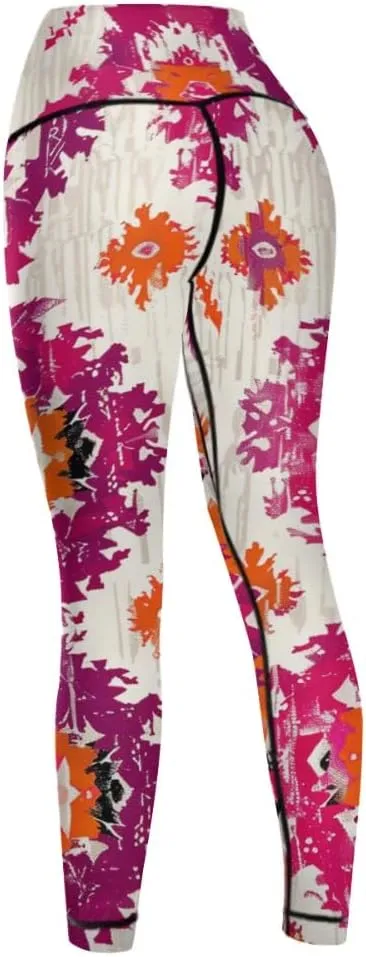 Bandhnu Print Plus Size Yoga Pants Tummy Control Yoga Pants Christmas Leggings Petite Length Stretch Women