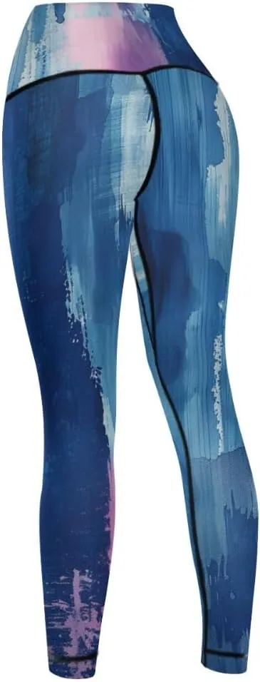 Bandhnu Print Plus Size Yoga Pants Tummy Control Yoga Pants Christmas Leggings Petite Length Stretch Women