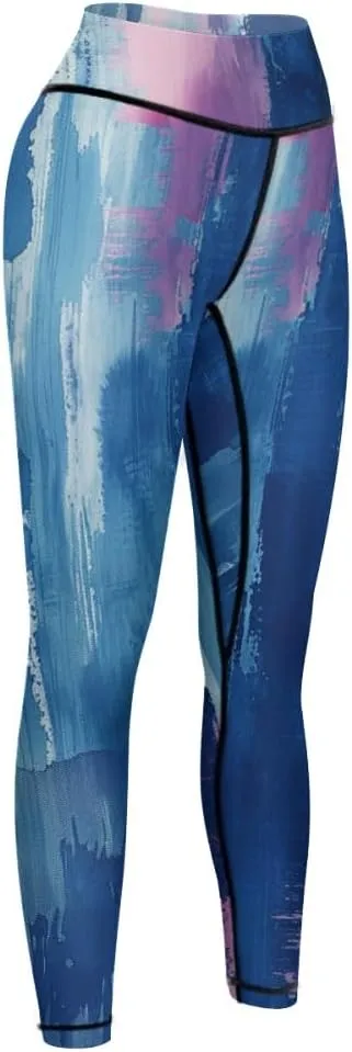 Bandhnu Print Plus Size Yoga Pants Tummy Control Yoga Pants Christmas Leggings Petite Length Stretch Women