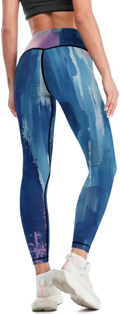 Bandhnu Print Plus Size Yoga Pants Tummy Control Yoga Pants Christmas Leggings Petite Length Stretch Women