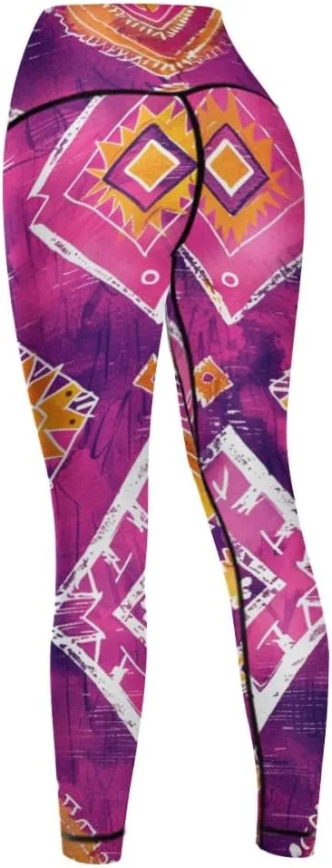Bandhnu Print Plus Size Yoga Pants Tummy Control Yoga Pants Christmas Leggings Petite Length Stretch Women