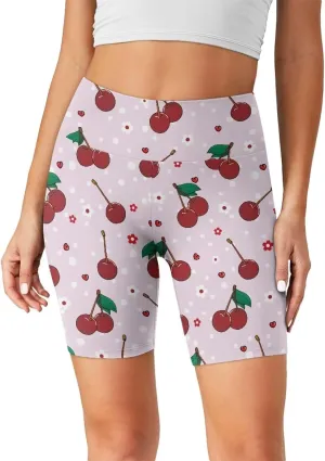 Biyejit Women's Naked Feeling Biker Shorts High Waist Yoga Workout Running Gym Spandex Shorts Plus Size Cycling Shorts