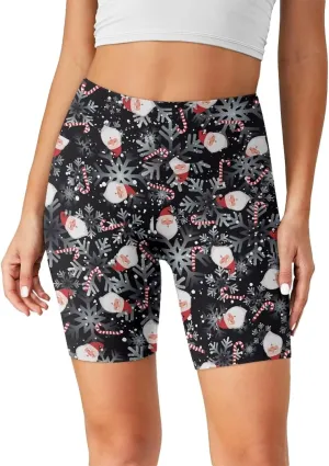 Biyejit Women's Naked Feeling Biker Shorts High Waist Yoga Workout Running Gym Spandex Shorts Plus Size Cycling Shorts