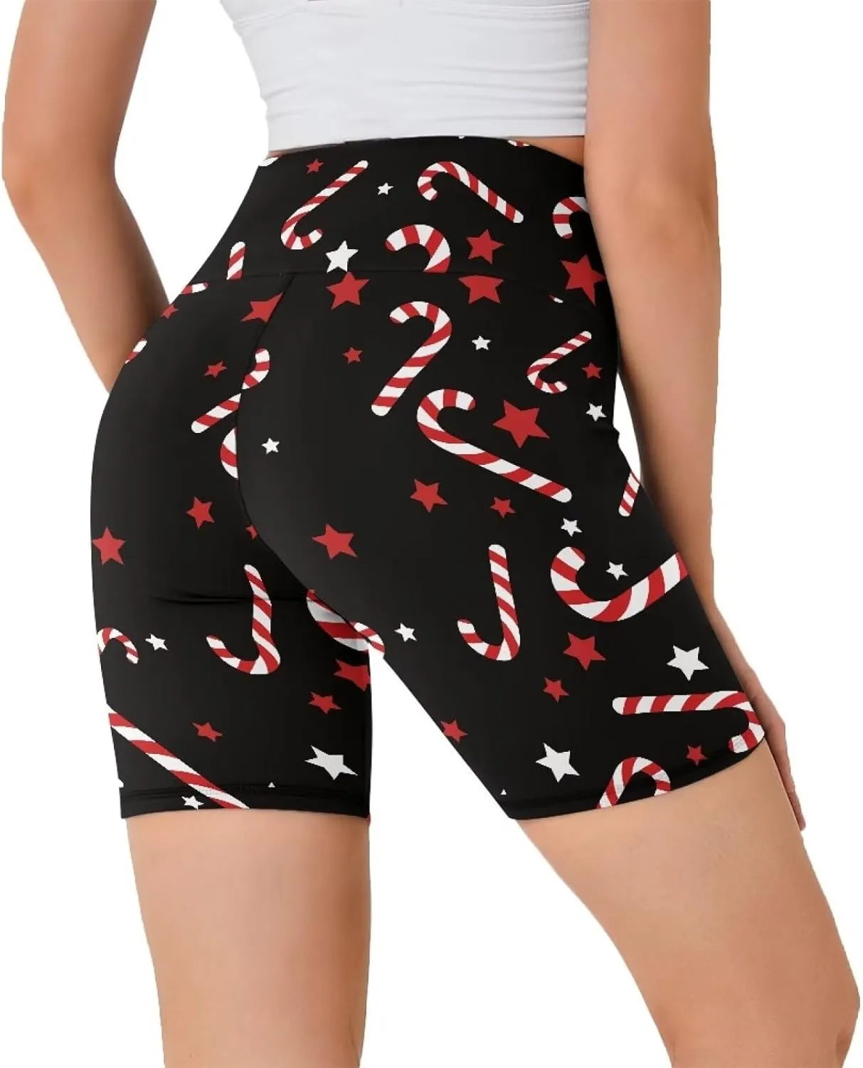 Biyejit Women's Naked Feeling Biker Shorts High Waist Yoga Workout Running Gym Spandex Shorts Plus Size Cycling Shorts