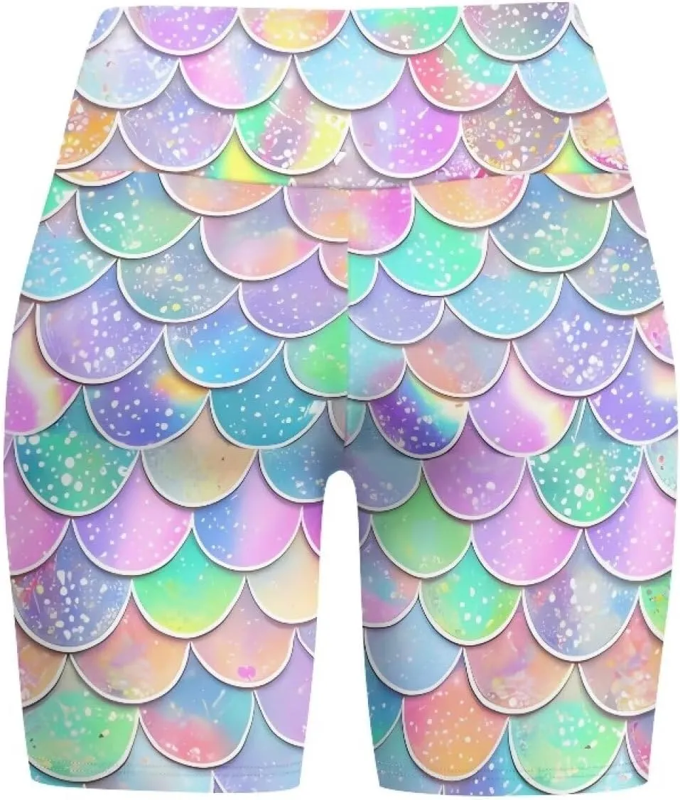 Biyejit Women's Naked Feeling Biker Shorts High Waist Yoga Workout Running Gym Spandex Shorts Plus Size Cycling Shorts