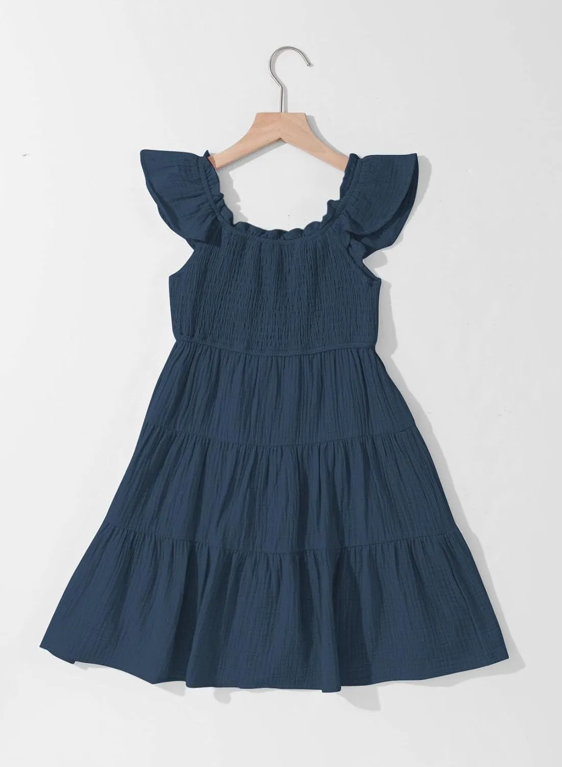 blibean Girls Summer Dresses Tween Cotton Sundress Size 6-15 Years Old