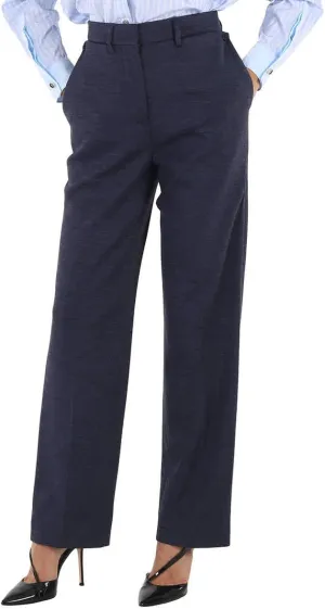 BURBERRY Dark Carbon Pocket Detail Technical Wool Tailored Trousers, Brand Size 6 (US Size 4)