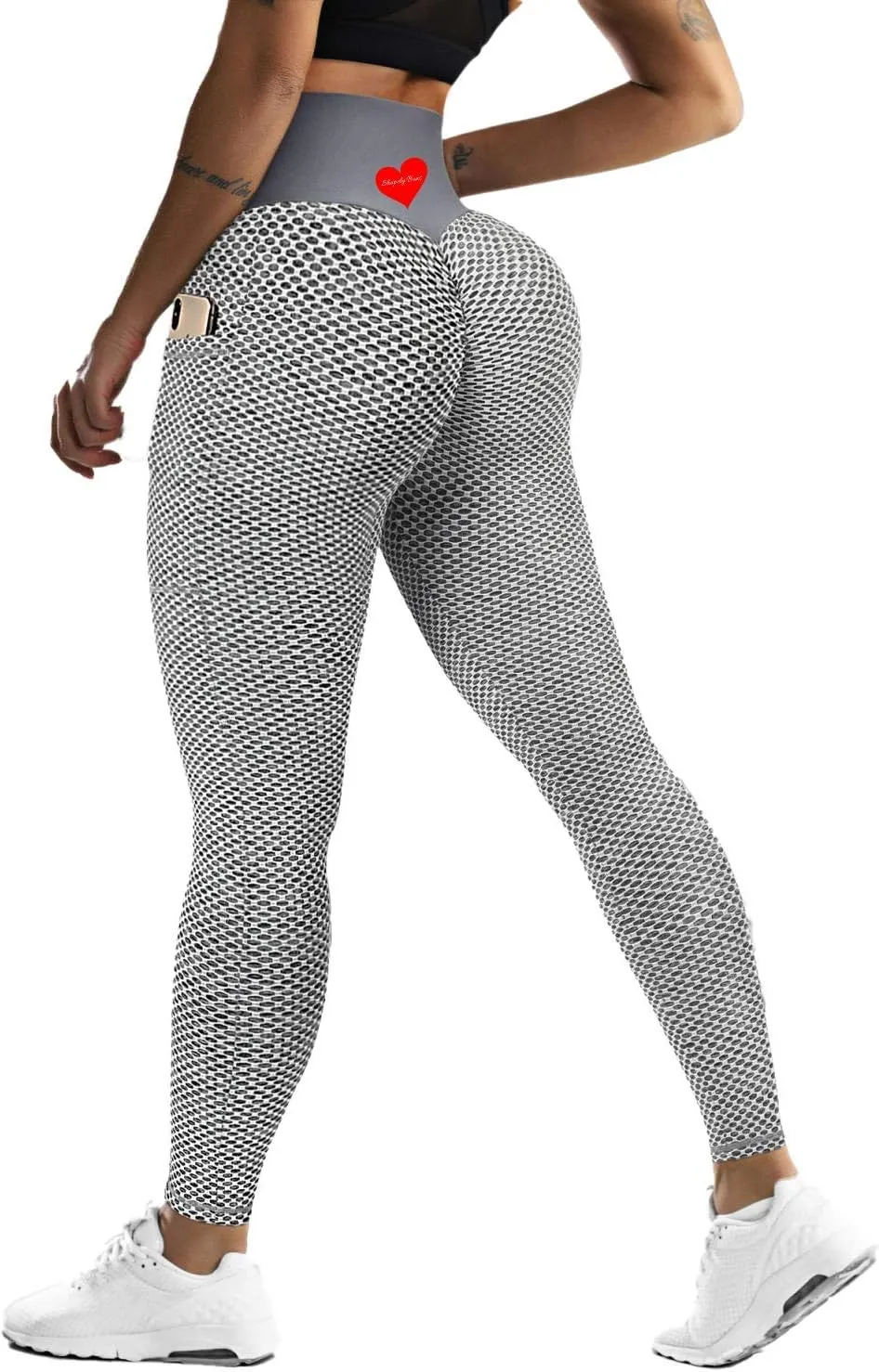 Butt Lifting High Waist Compression Leggings with Pockets