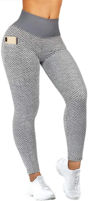 Butt Lifting High Waist Compression Leggings with Pockets