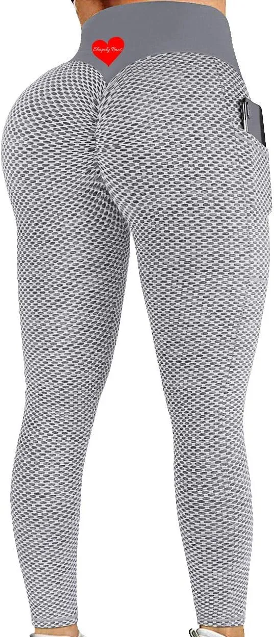 Butt Lifting High Waist Compression Leggings with Pockets