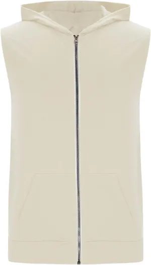 CAITS Men's Sleeveless Hoodie Tank Tops Zip Up Workout Sportwear Bodybuilding Training Gym Muscle Vest Summer Hooded Vests