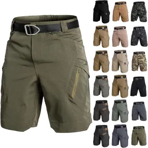 Cargo Shorts for Men Stretch Waist Waterproof Work Tactical Shorts Outdoor Lightweight Hiking Short Multi Pockets