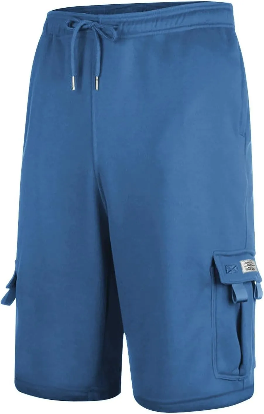 Cargo Shorts Men with Multi Pockets Work Elastic Drawstring Shorts Casual Classic Summer Solid Regular Fit Half Pants
