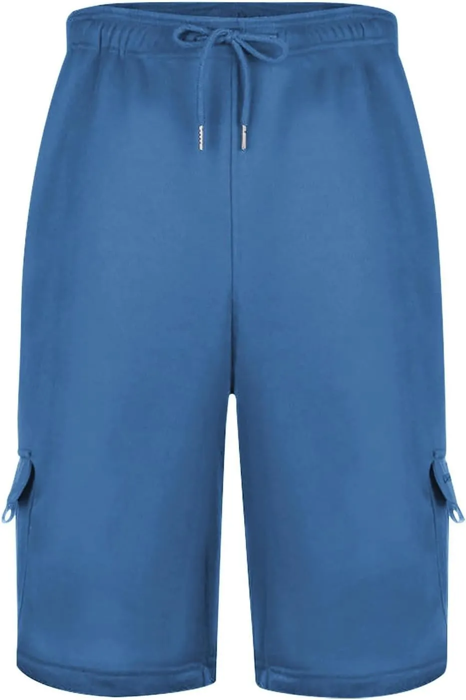Cargo Shorts Men with Multi Pockets Work Elastic Drawstring Shorts Casual Classic Summer Solid Regular Fit Half Pants