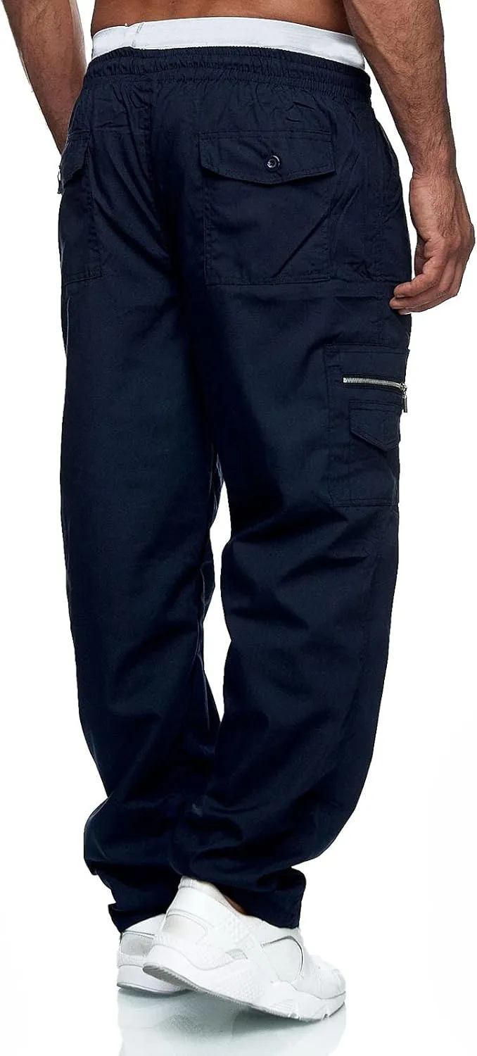 Cargo Sweatpants for Men Men's Cargo Sweatpants with Pockets for Workout Jogging Running Men's Heavyweight Sweatpants