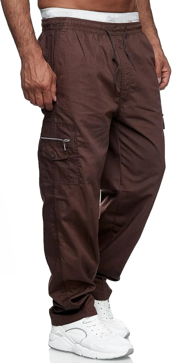 Cargo Sweatpants for Men Men's Cargo Sweatpants with Pockets for Workout Jogging Running Men's Heavyweight Sweatpants