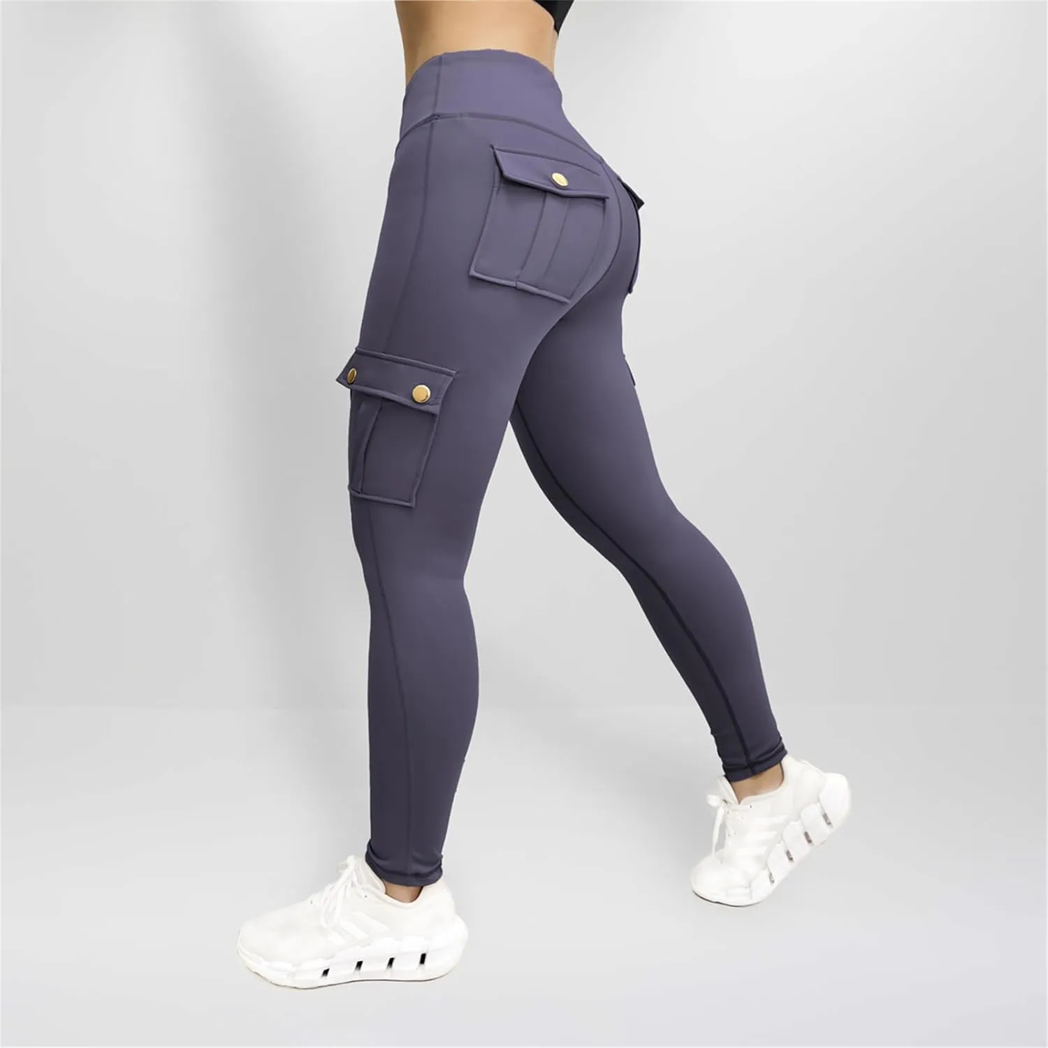 Cargo Yoga Pants for Women Scrunch Butt Lifting Leggings Tummy Control High Waisted Yoga Pants Workout Gym Tights