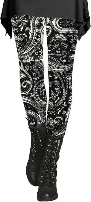 Cotton Leggings for Women High Waisted Patterned Yoga Pants for Women Patterned Yoga Pants
