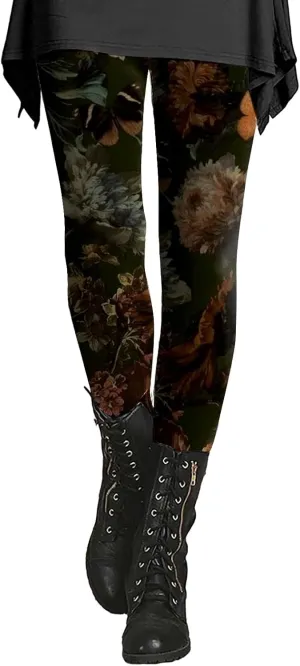 Cotton Leggings for Women High Waisted Patterned Yoga Pants for Women Patterned Yoga Pants