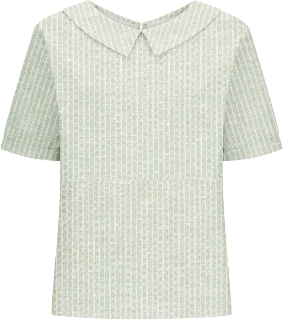 Cotton Linen Shirts for Women Casual Ruffled Trim Short Sleeve Blouses Summer Cute Solid Tops Tunic Tee